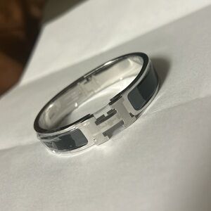 Silver and Black Bracelet